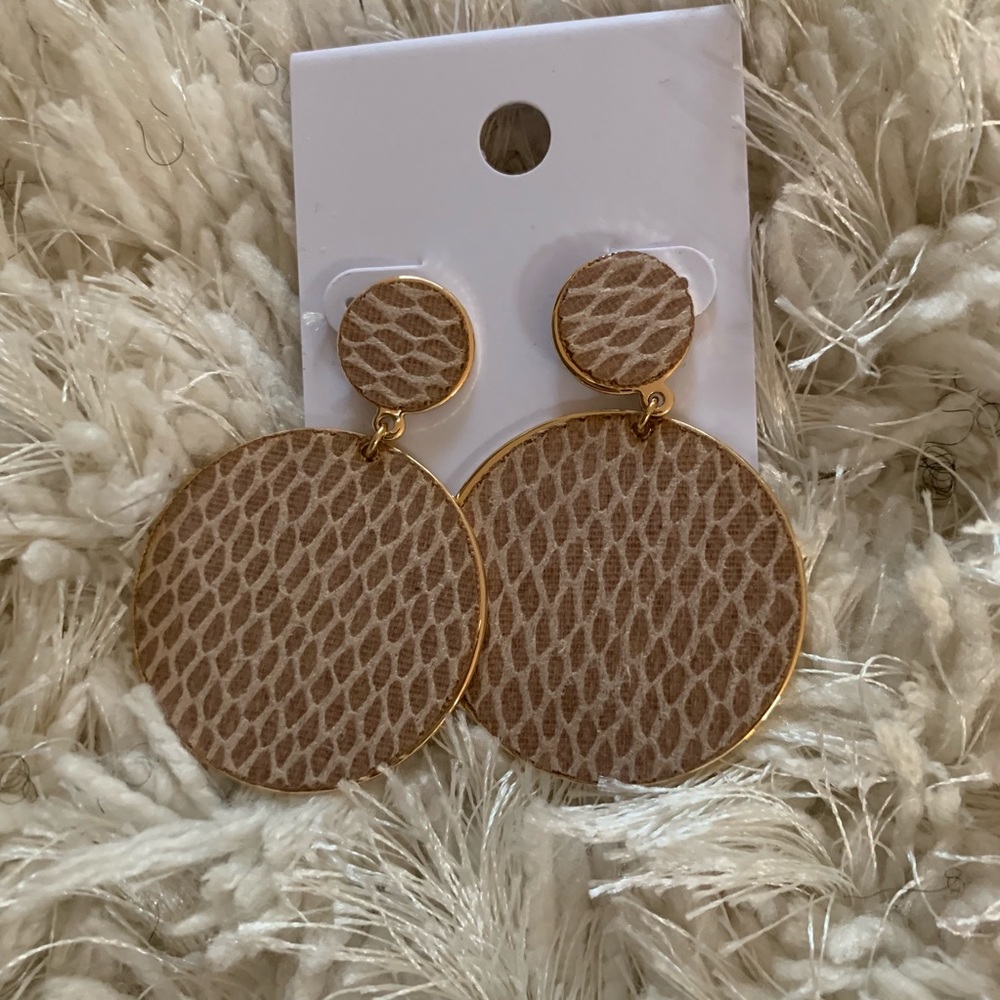 Textured Flat Circle Earrings